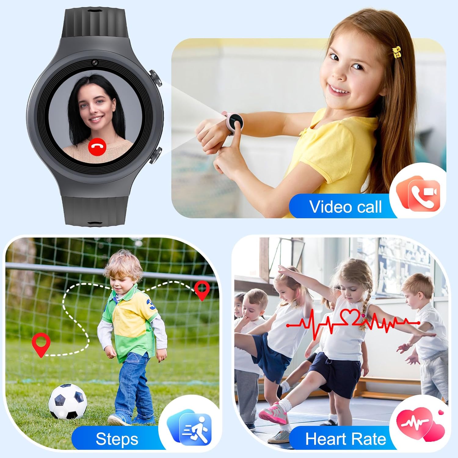 Pthtechus Smartwatch 4G GPS per Bambini - immagine 3