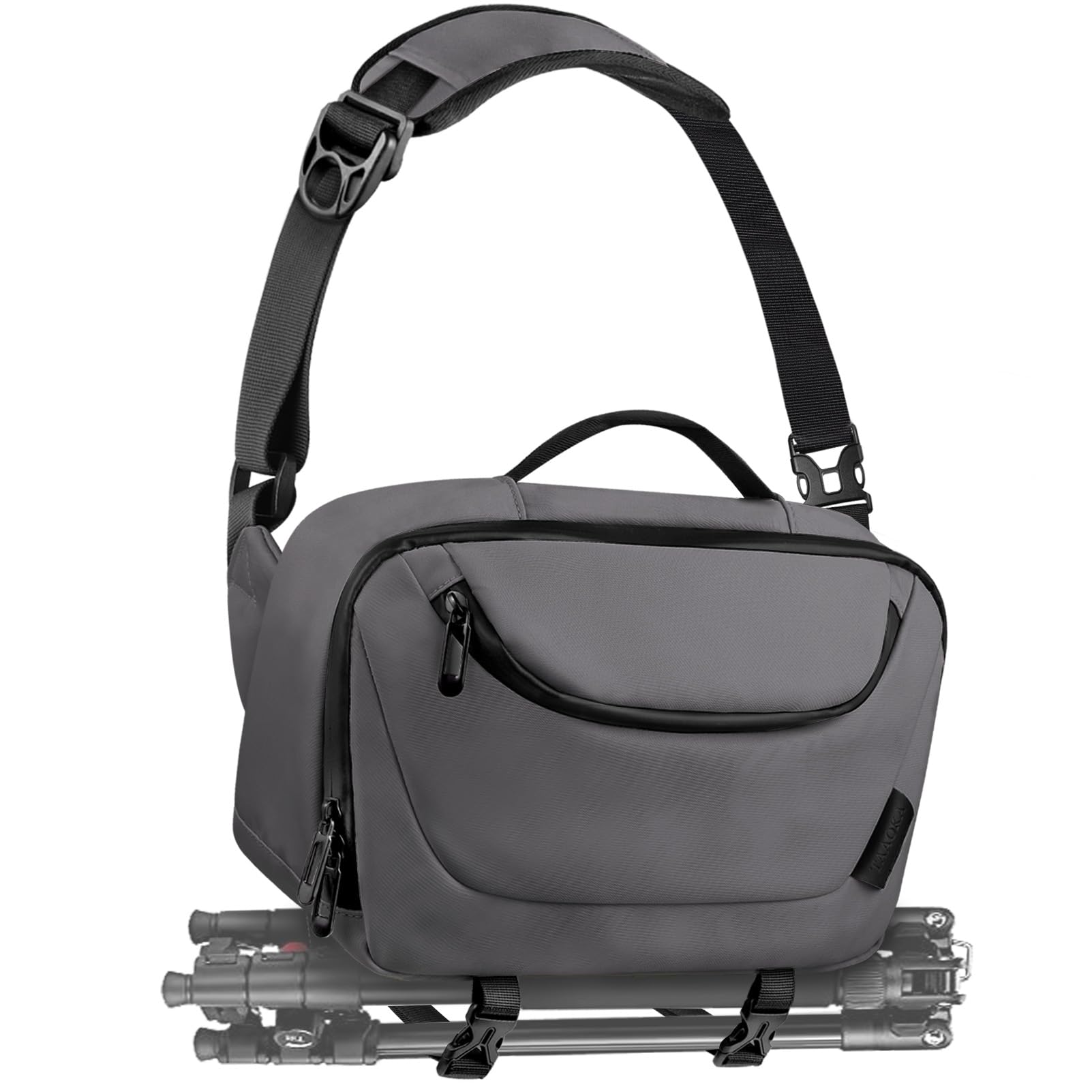 Borsa a Tracolla per Fotocamera DSLR/SLR/Mirrorless, Grigio
