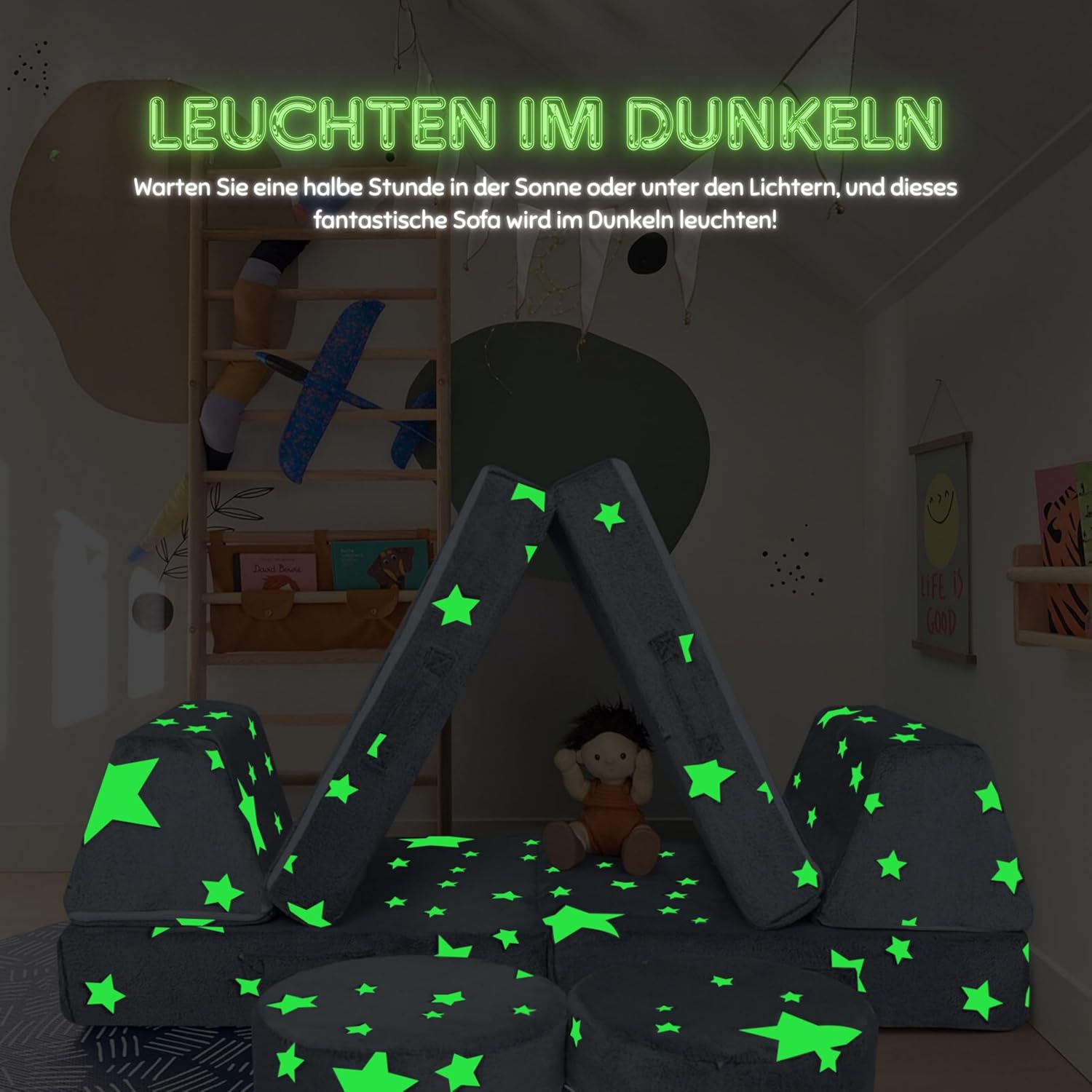 Memorecool Divano Gioco Modulare per Bambini 8 Pezzi - immagine 4