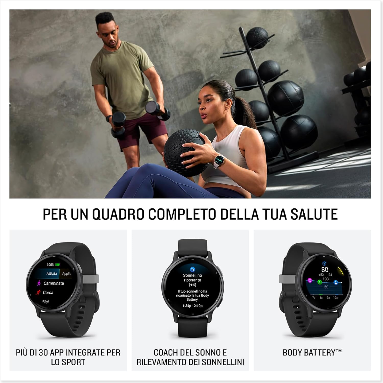Garmin vívoactive 5 - Smartwatch AMOLED 1.2" 42mm - immagine 2
