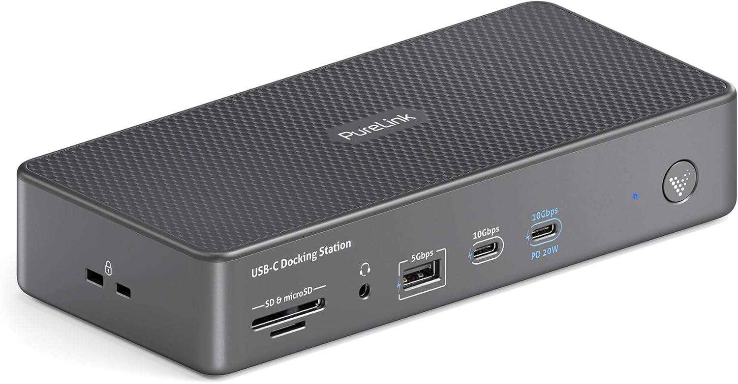Purelink Vuelogic Docking Station USB C 18 in 1, Nero - immagine 1