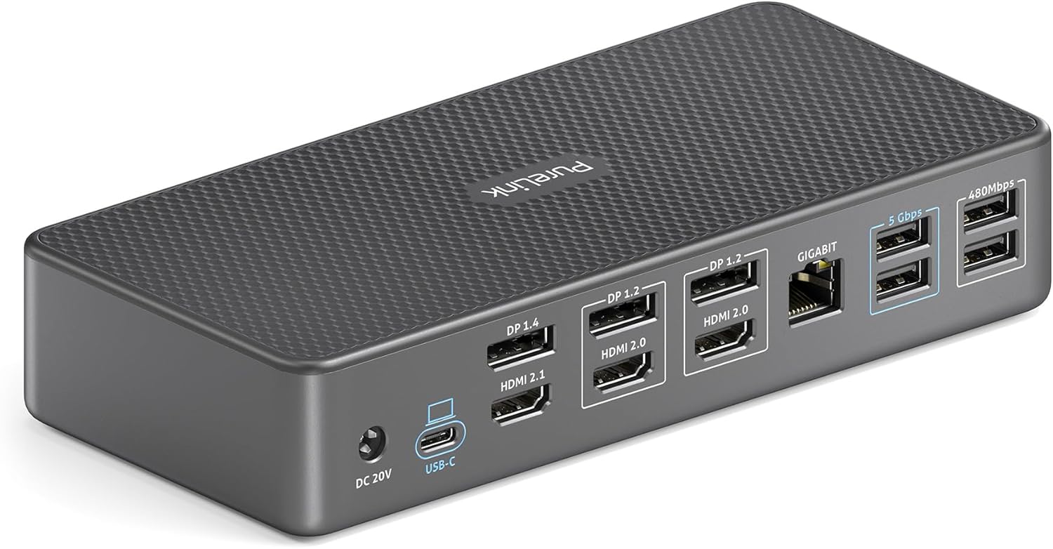 Purelink Vuelogic Docking Station USB C 18 in 1, Nero - immagine 2