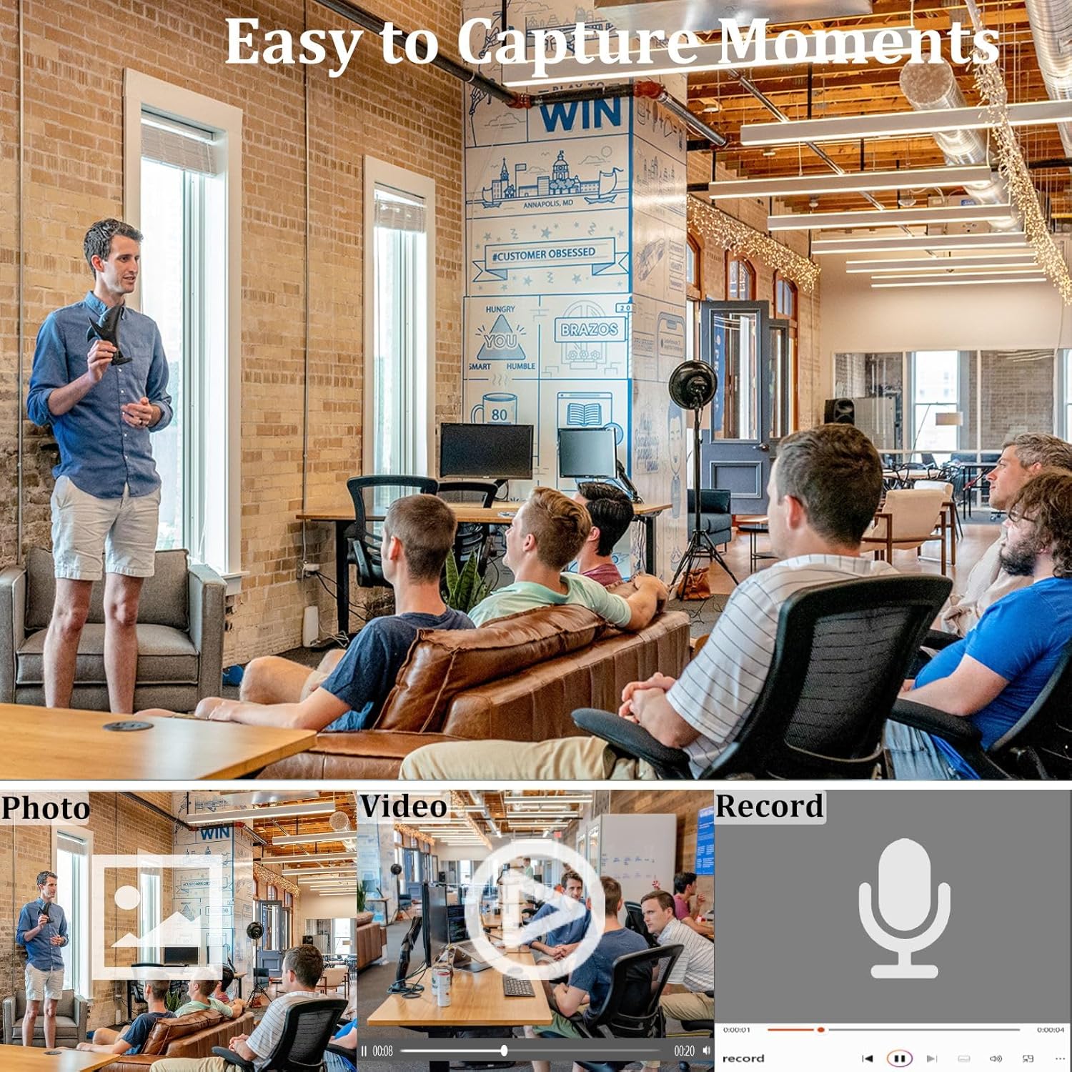 Andoer 4K Mini Body Cam con Obiettivo 180° - immagine 5