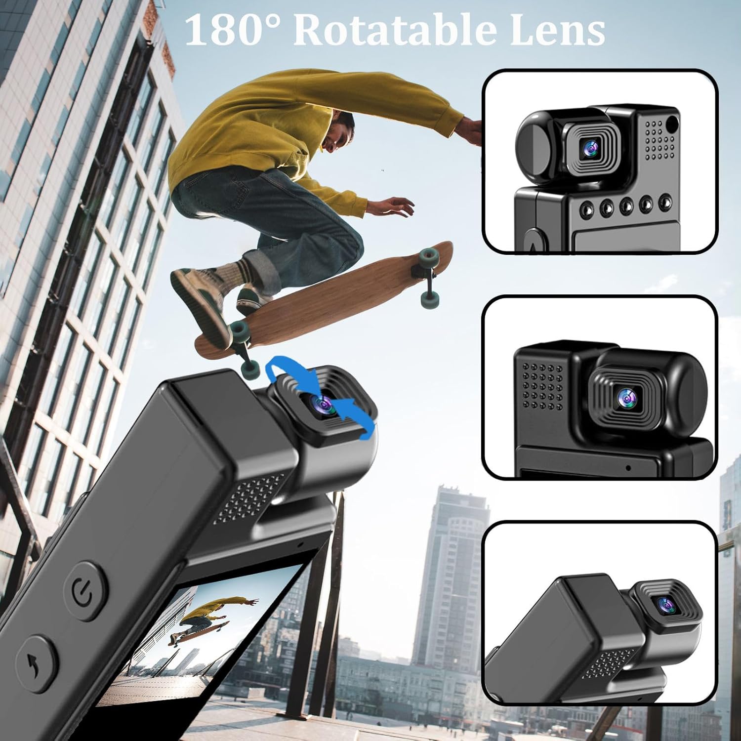 Andoer 4K Mini Body Cam con Obiettivo 180° - immagine 6