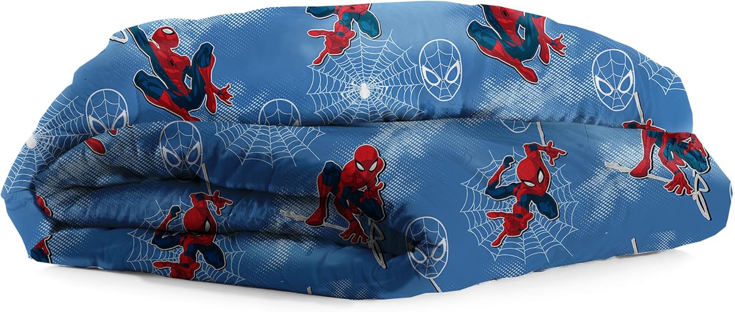 Spiderman Set Copripiumino Singolo Cotone, Blu - immagine 3