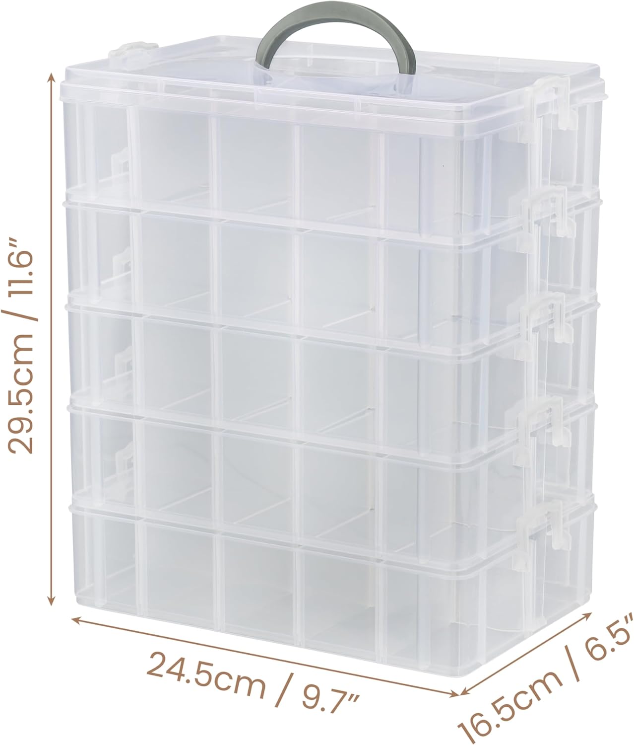 Belle Vous Scatola con Scomparti in Plastica Trasparente - immagine 5