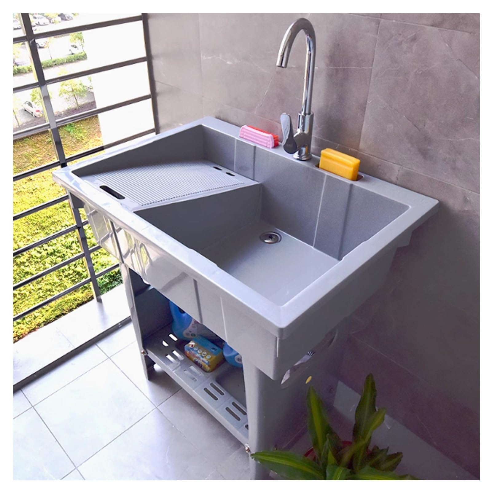 YHQYCGS Lavandino Lavanderia in Plastica Indipendente