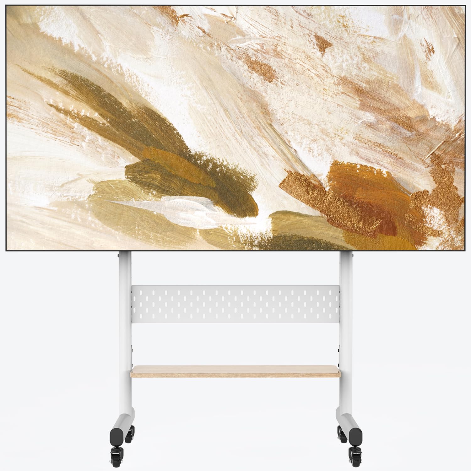 FITUEYES Supporto TV da Pavimento per 40-85 pollici, Carrello Porta TV con Ruote, Porta TV da Terra Mobile Max VESA 600x400mm