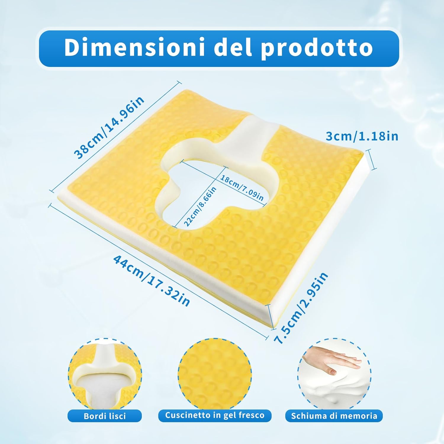 Cuscino per Piaghe da Decubito con Design a Pendenza - immagine 2