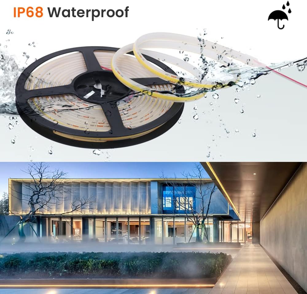 Wisada Striscia LED COB 10m Impermeabile IP68 - immagine 6