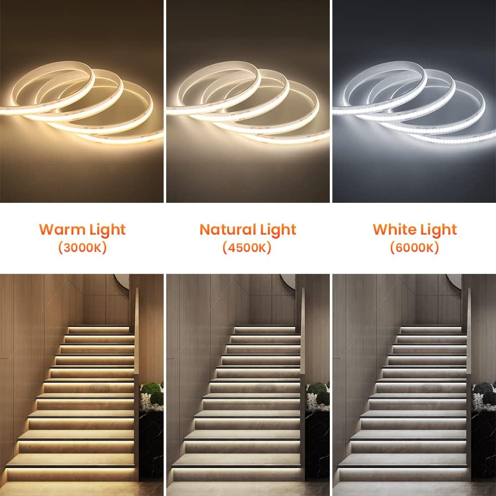 Wisada Striscia LED COB 10m Impermeabile IP68 - immagine 7