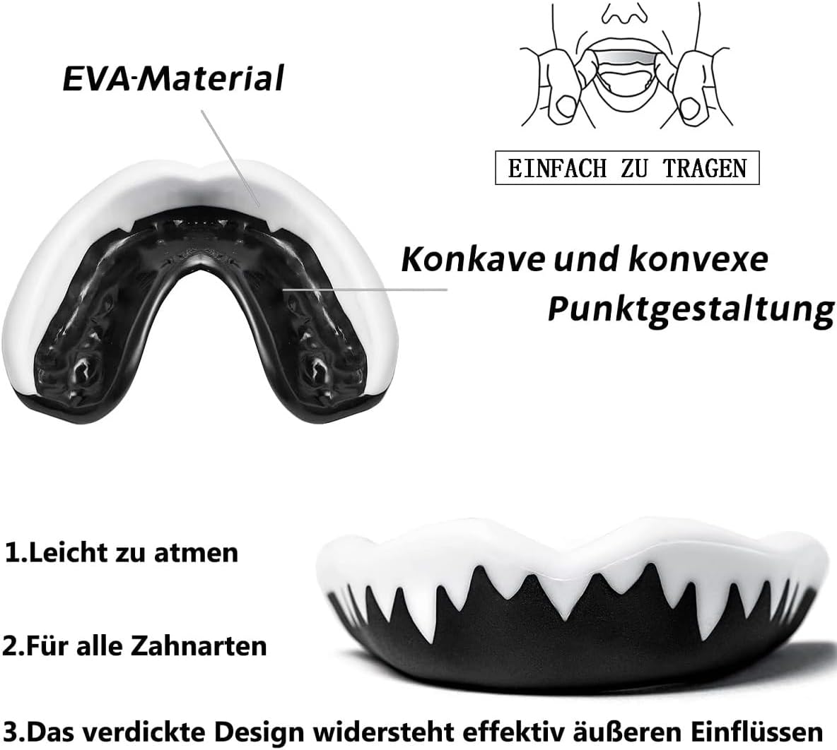 Paradenti Boxe Sportivo Adulti e Bambini - 2 Pezzi - immagine 3