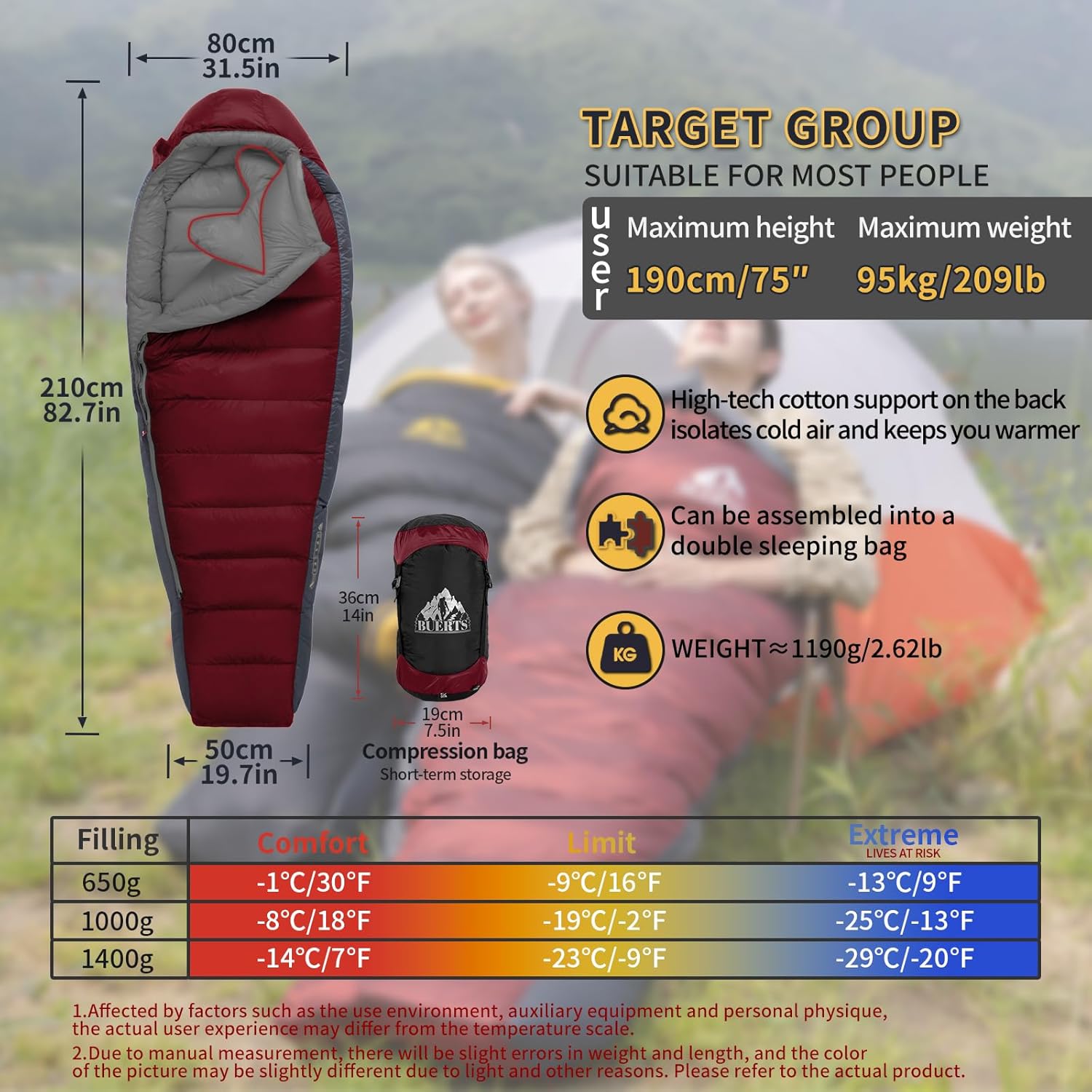 Sacco a Pelo in Piuma per Adulti 680 fp - immagine 2