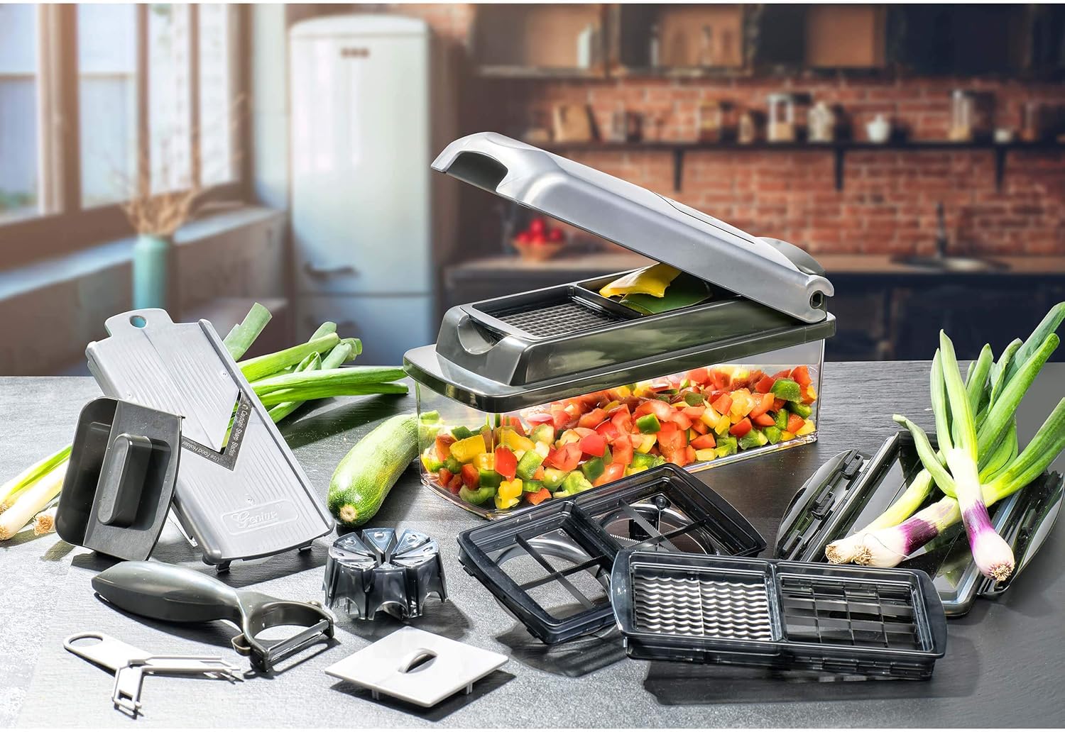 Genius Nicer Dicer Plus A34141 - Affettatrice 12 Pezzi - immagine 2