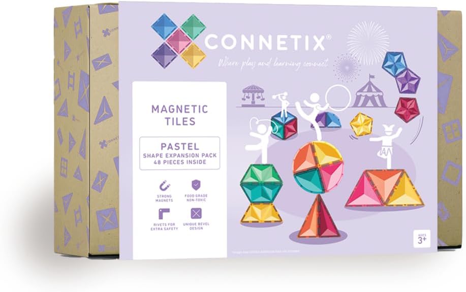 Connetix Confezione di espansione a forma di pastello, 48 pezzi - immagine 1