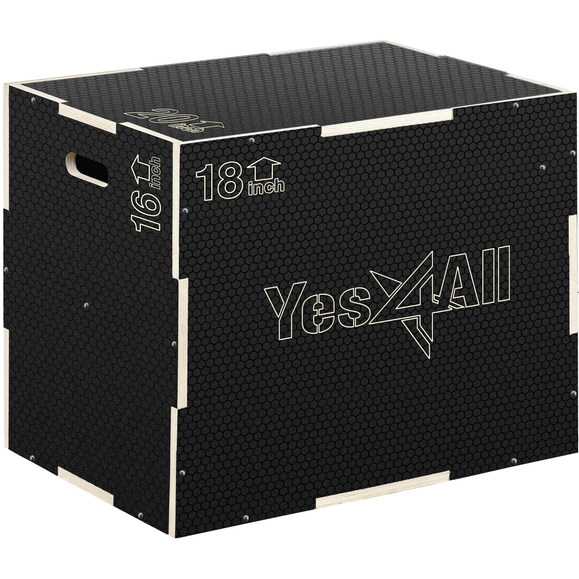 Yes4all MUN4 - Plyo Box Legno Antiscivolo 3 in 1