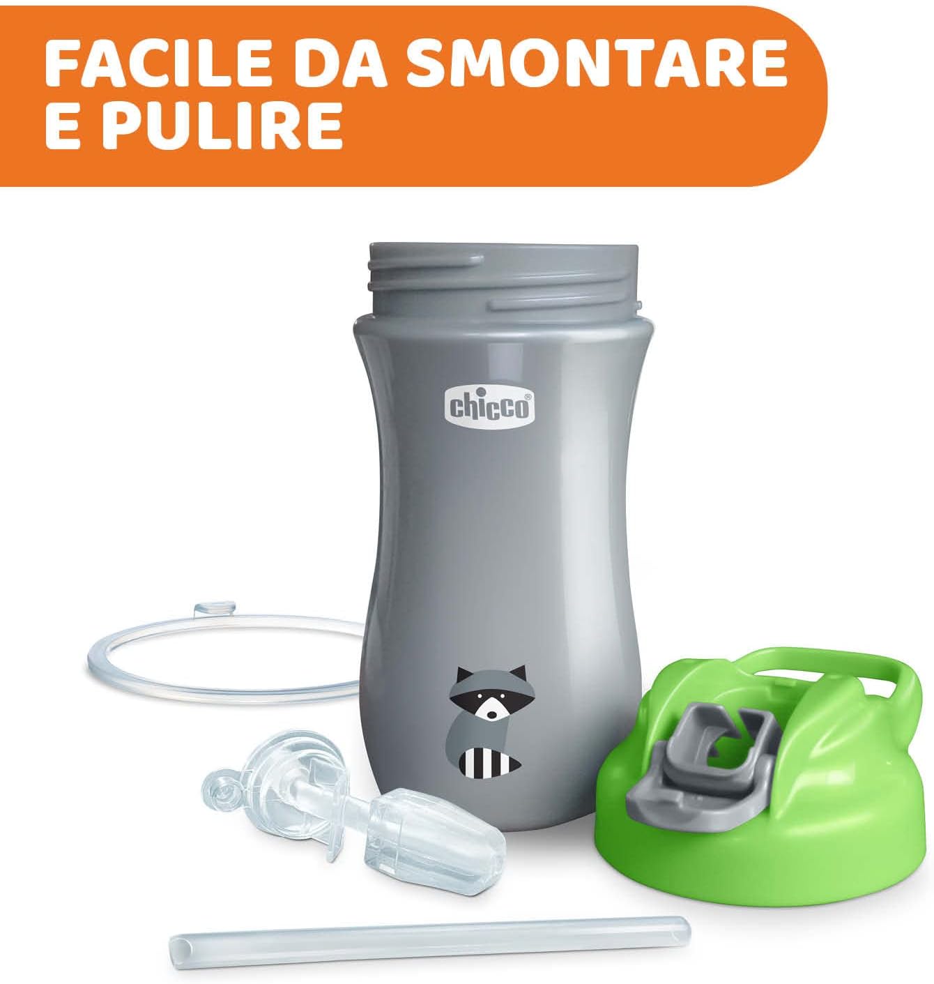 Chicco Pop-up Cup - Bicchiere Antigoccia 350ml, Verde - immagine 6