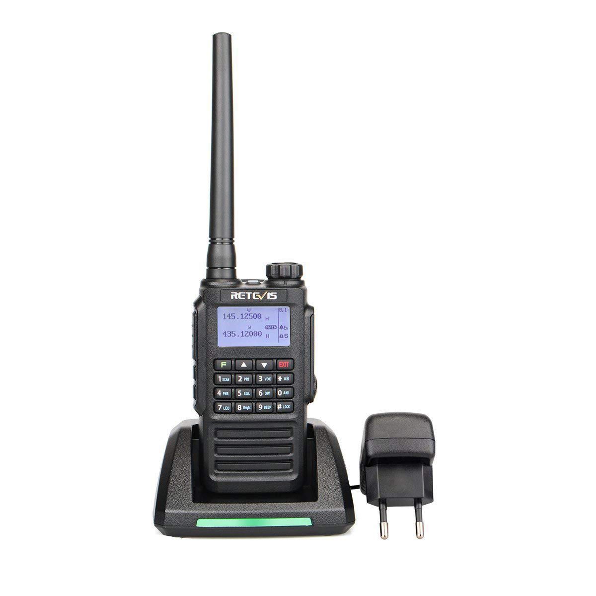 Retevis RT87 Walkie Talkie Dual Band IP67, Nero (1 Pezzo)