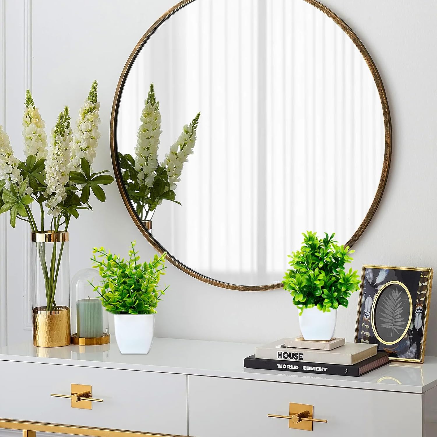 Purpledi 6 Pezzi Mini Piante Artificiali in Vaso Plastica - immagine 4