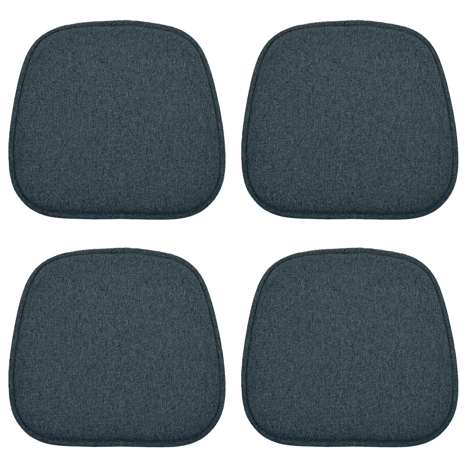 Havargo Set 4 Cuscini Antiscivolo per Sedie 41x39cm, Nero