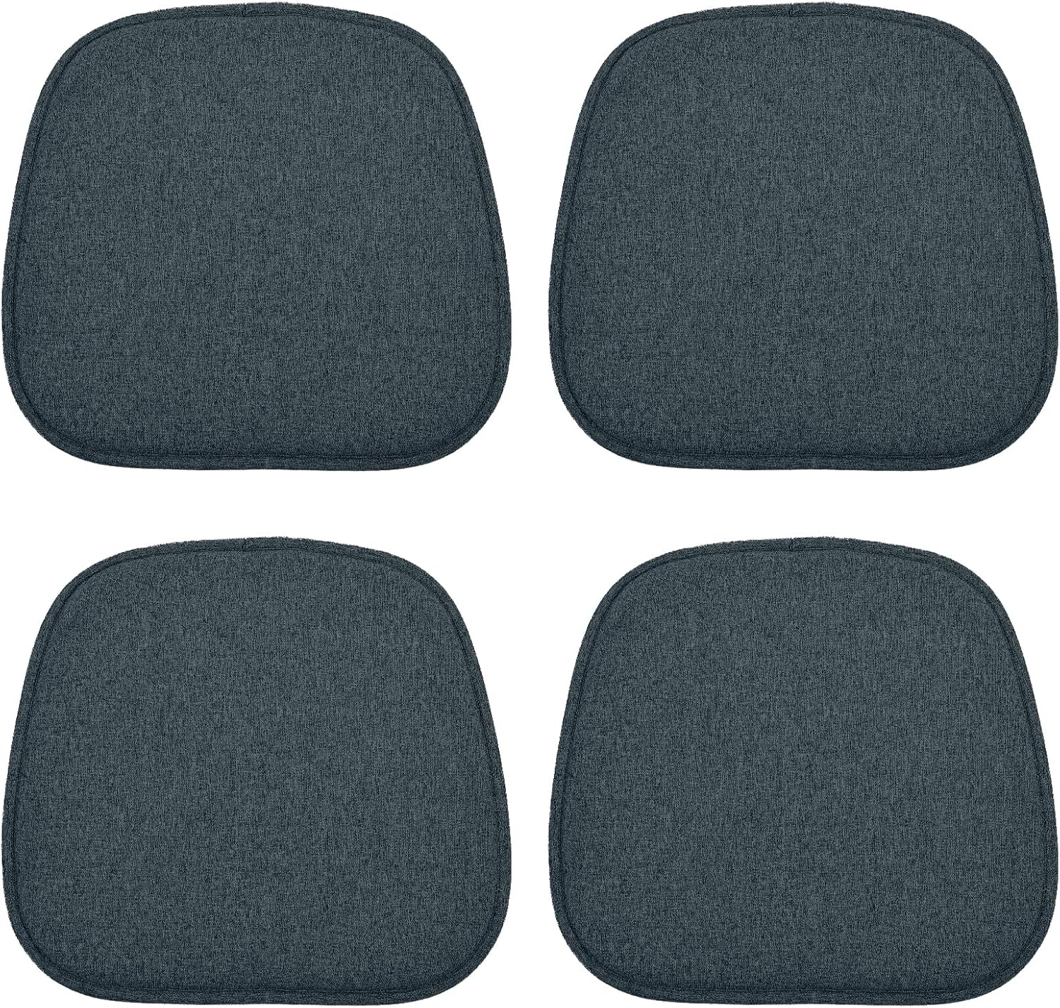 Havargo Set 4 Cuscini Antiscivolo per Sedie 41x39cm, Nero - immagine 1