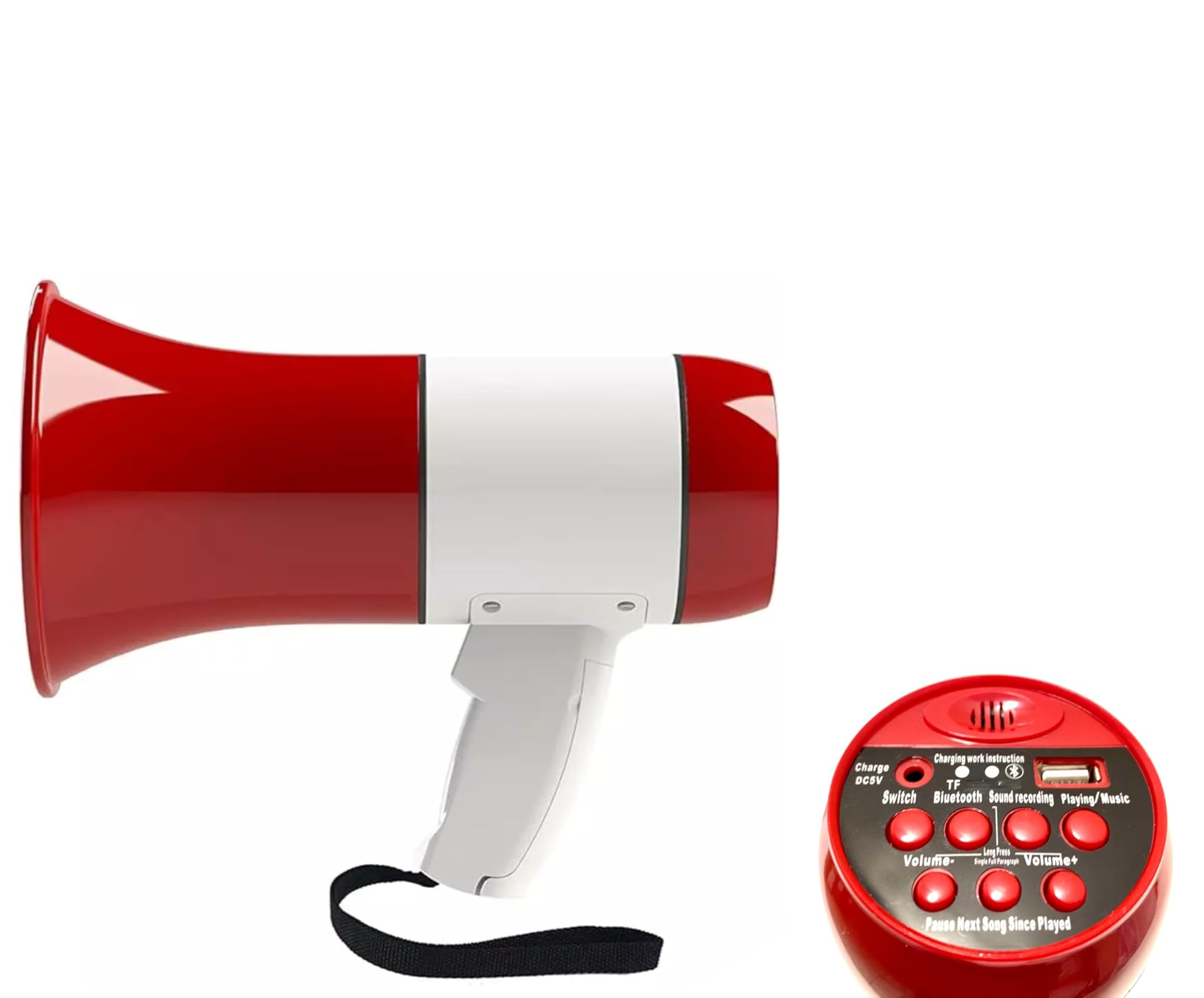 Megafono Portatile Professionale con Sirena e MP3