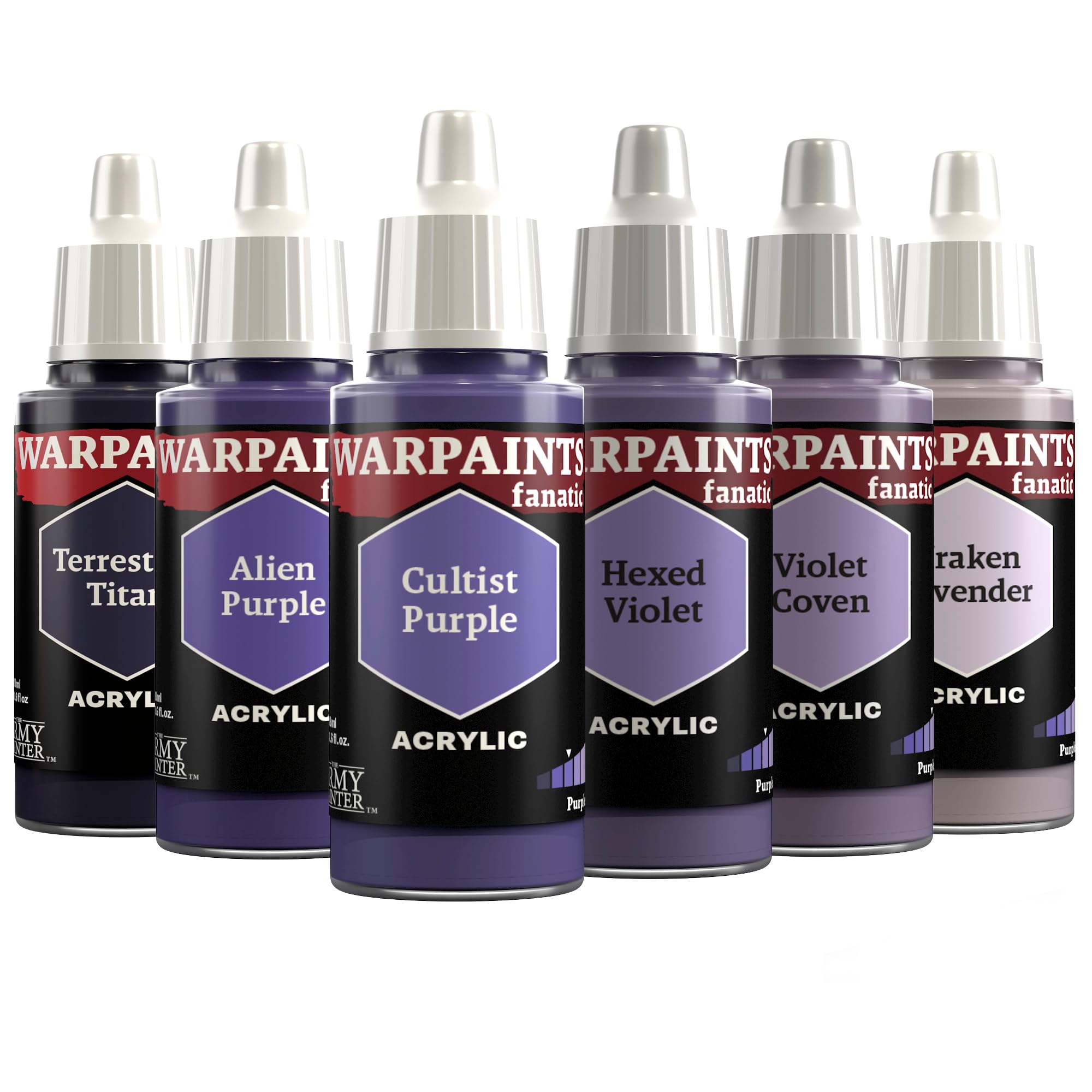 The Army Painter, Warpaints Fanatic Flexible Triad: Purple, 6x18 ml Colori Acrilici - Colori modellismo per Miniature Dnd e Warhammer 40k