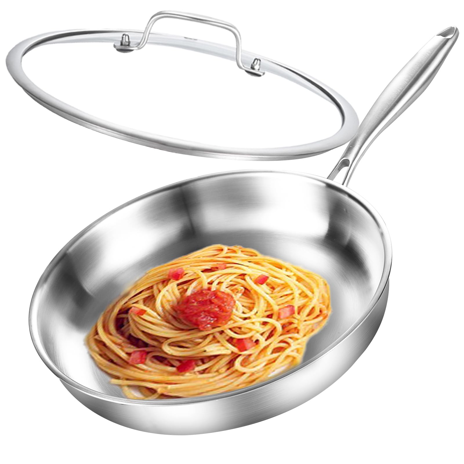 Padella in Acciaio Inox a Tre Strati 26 cm con Coperchio