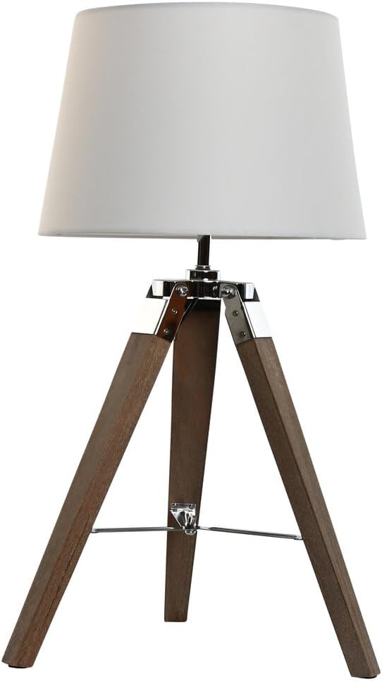 LAMPARA SOBREMESA MADERA ALGODON 36X36X60 TRIPODE - immagine 2