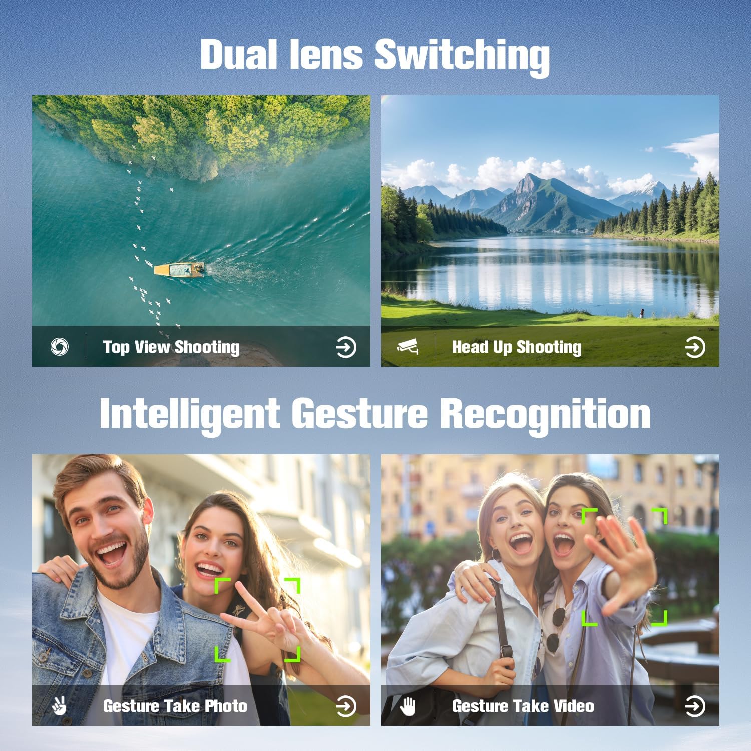 Drone con Telecamera HD 1080P Pieghevole, Green - immagine 4