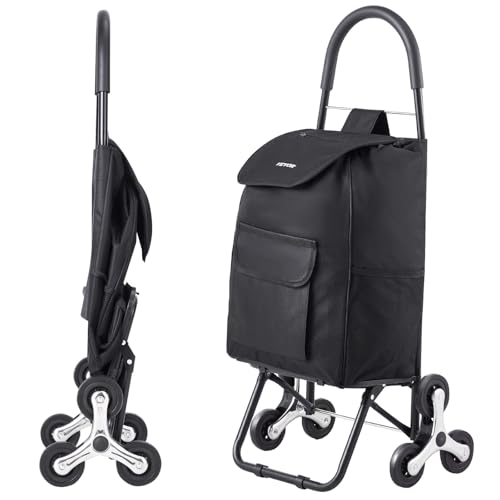 Vevor Carrello Saliscale Pieghevole 36L, Nero