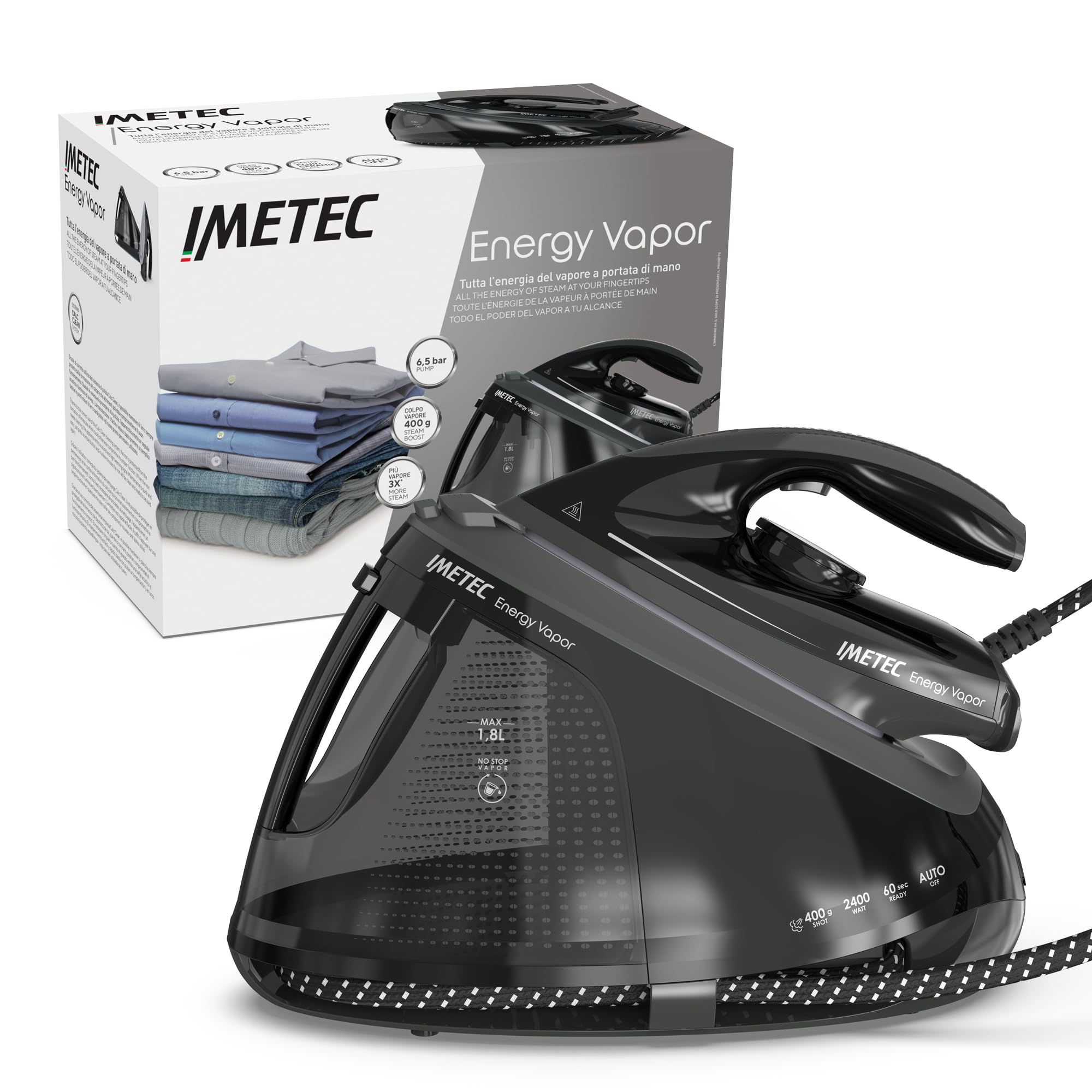 Imetec Energy Vapor - Ferro da Stiro con Generatore di Vapore