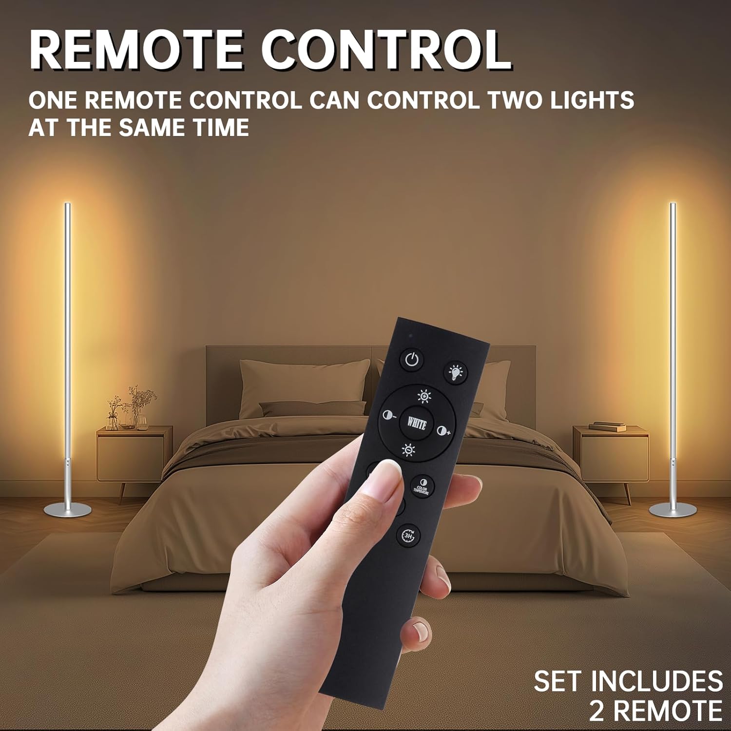 Lampade da Terra LED 2 Pezzi con Telecomando - immagine 4