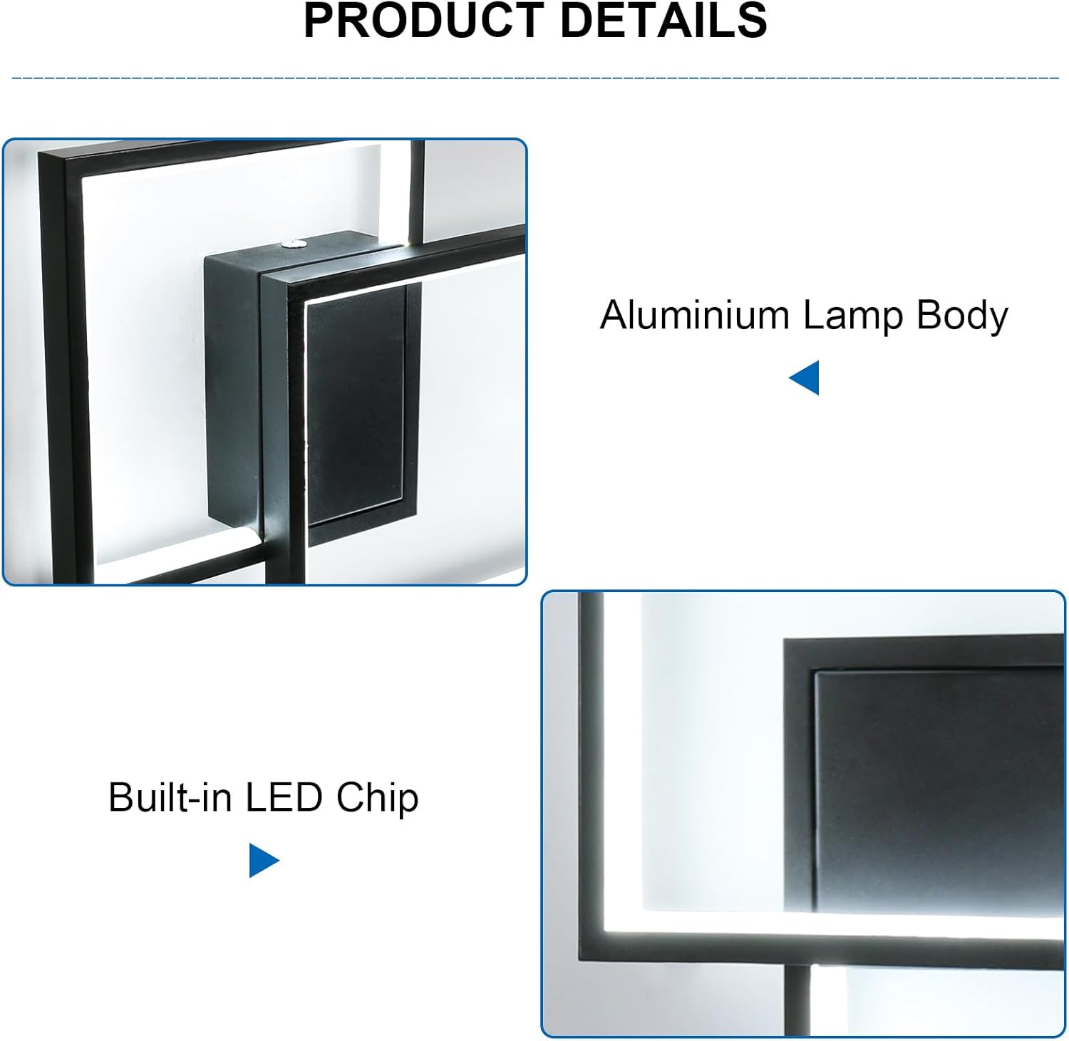 Mckalen Applique da Parete Interno LED 34W Nero 41CM - immagine 6