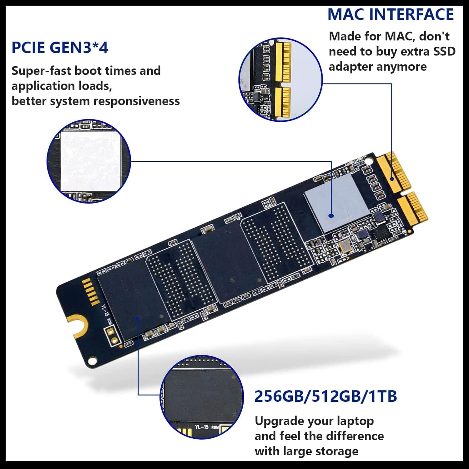 Kingdata SSD Interni NVMe PCIe 1 TB per MacBook Aggiornamento - immagine 8