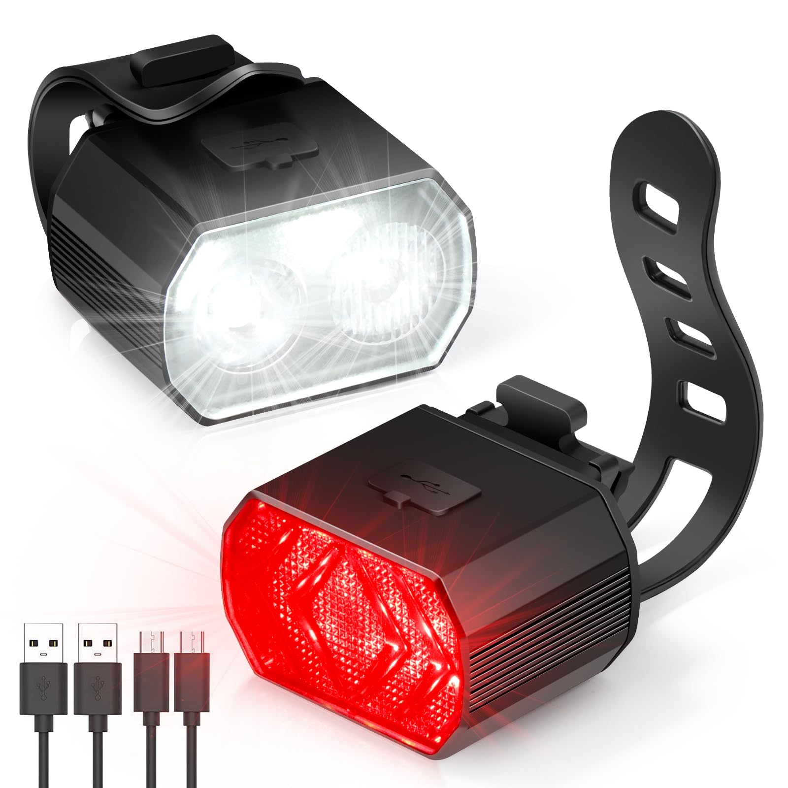 Blendura Luce Bici LED IPX6 Ricaricabile USB