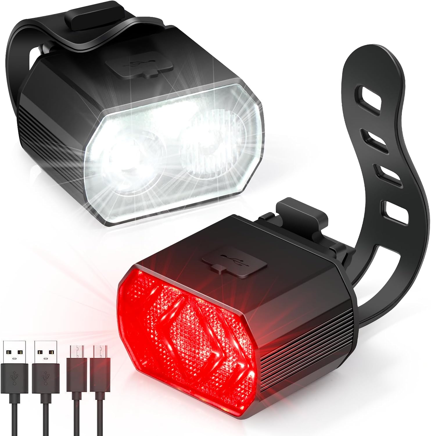 Blendura Luce Bici LED IPX6 Ricaricabile USB - immagine 1