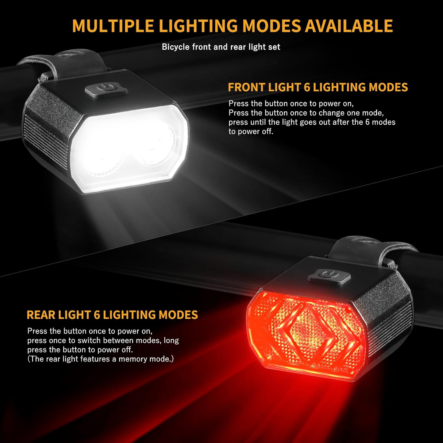 Blendura Luce Bici LED IPX6 Ricaricabile USB - immagine 3