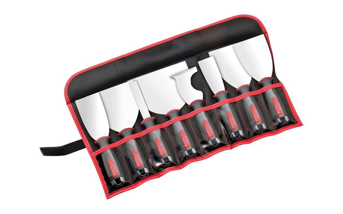 Astuccio “ALU-CHOC” con 8 raschietti in alluminio, strumenti perfetti