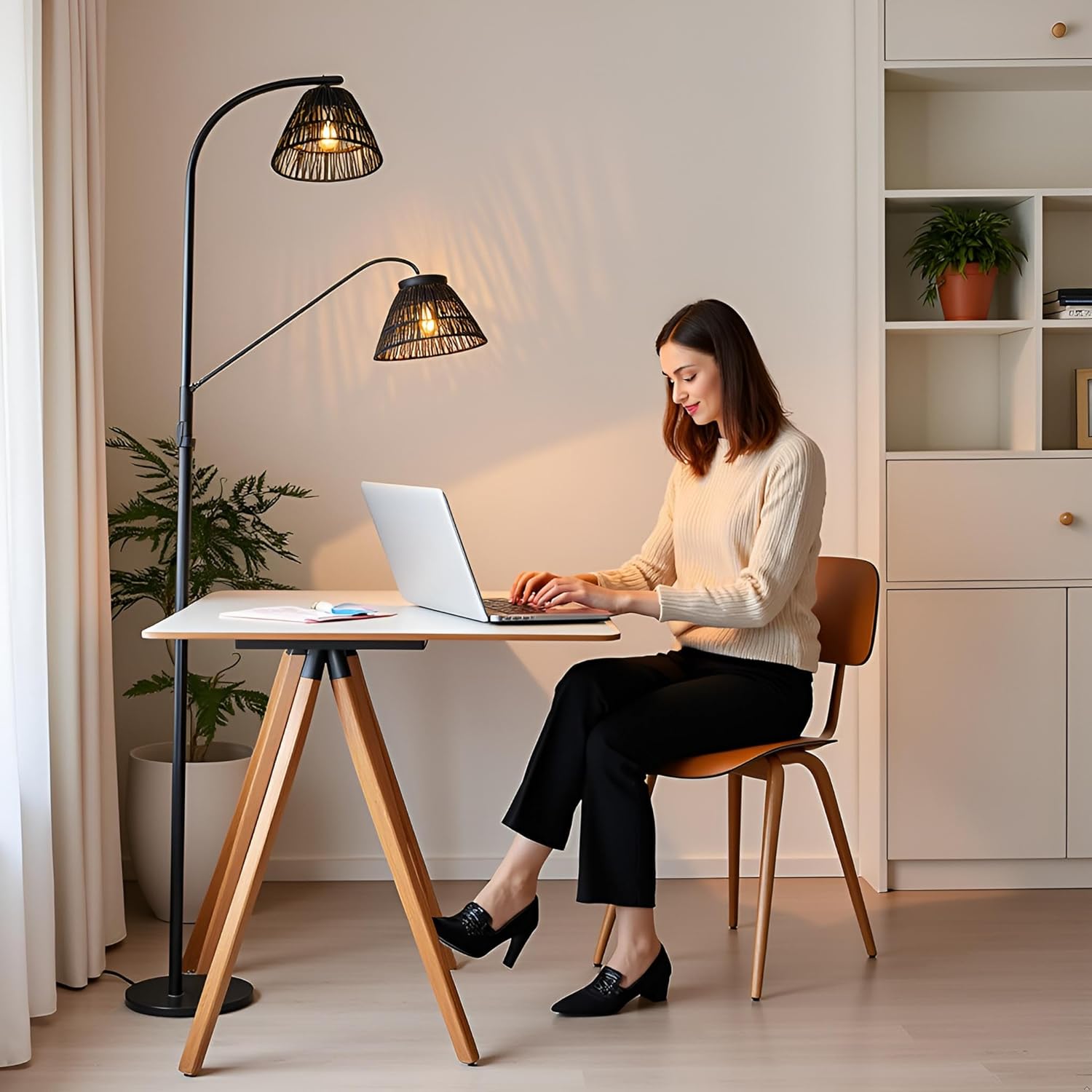 Paralume Bohemien in Rattan e Vimini (2 pezzi) - immagine 3