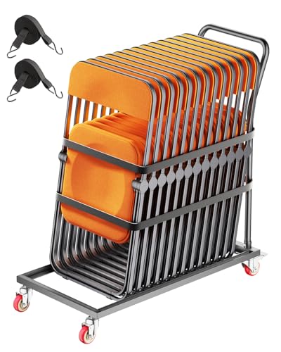 Vevor Porta Sedie Pieghevole in Metallo Nero Opaco