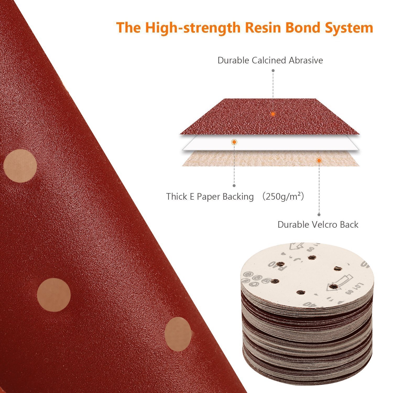Spta 100 Pezzi Dischi Abrasivi 150mm per Levigatrice - immagine 4