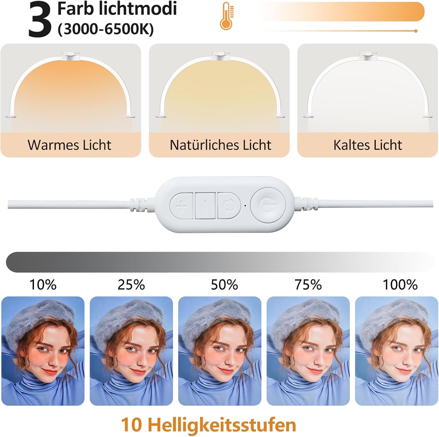 Smoctar Lampada a Mezzaluna Pieghevole per Nail Tech - immagine 2