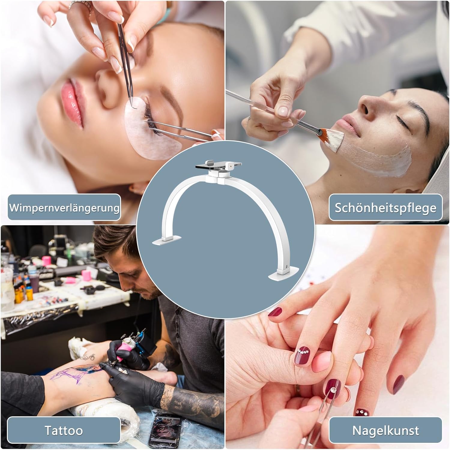 Smoctar Lampada a Mezzaluna Pieghevole per Nail Tech - immagine 6