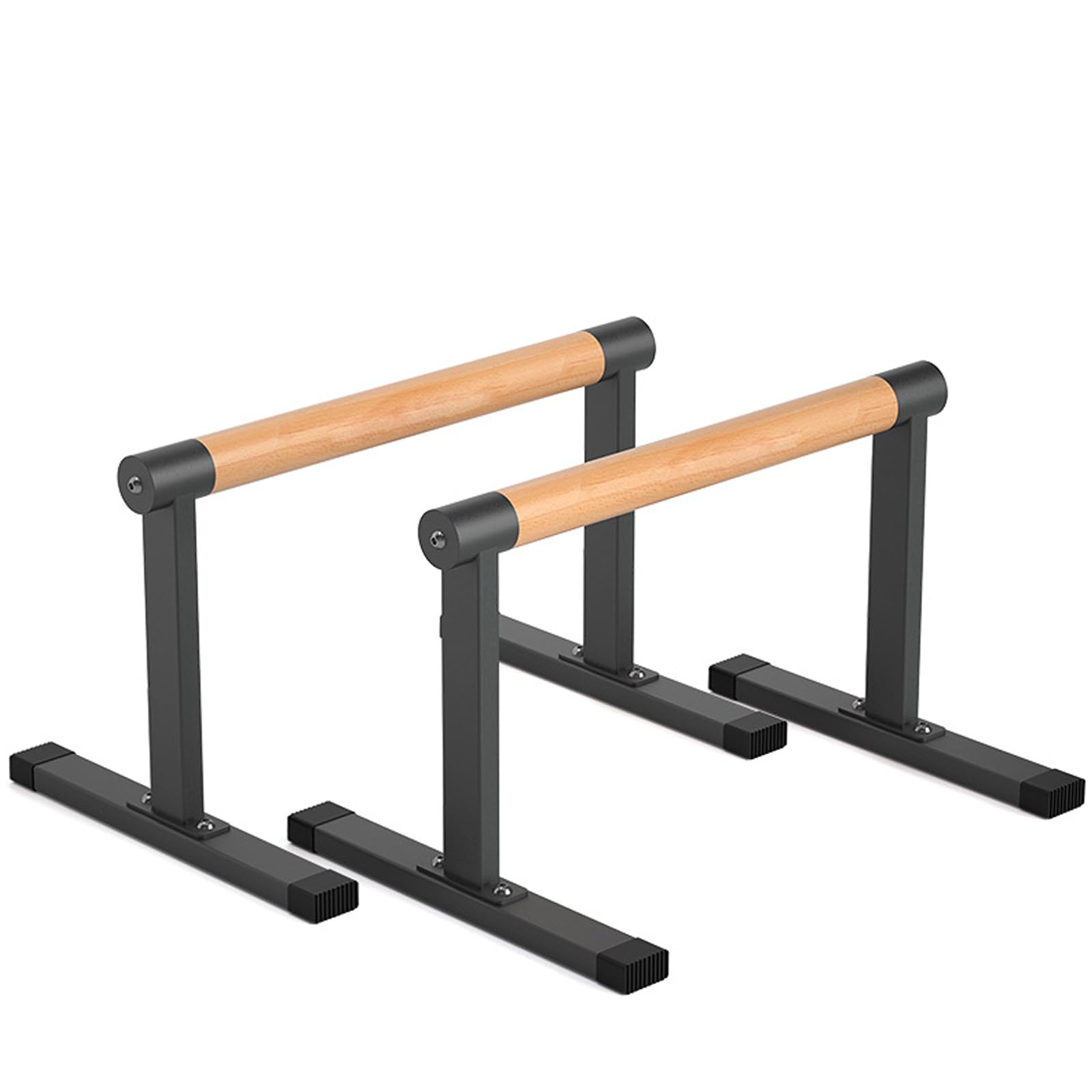 Parallettes Calisthenics - Manici per Flessioni in Legno, Nero