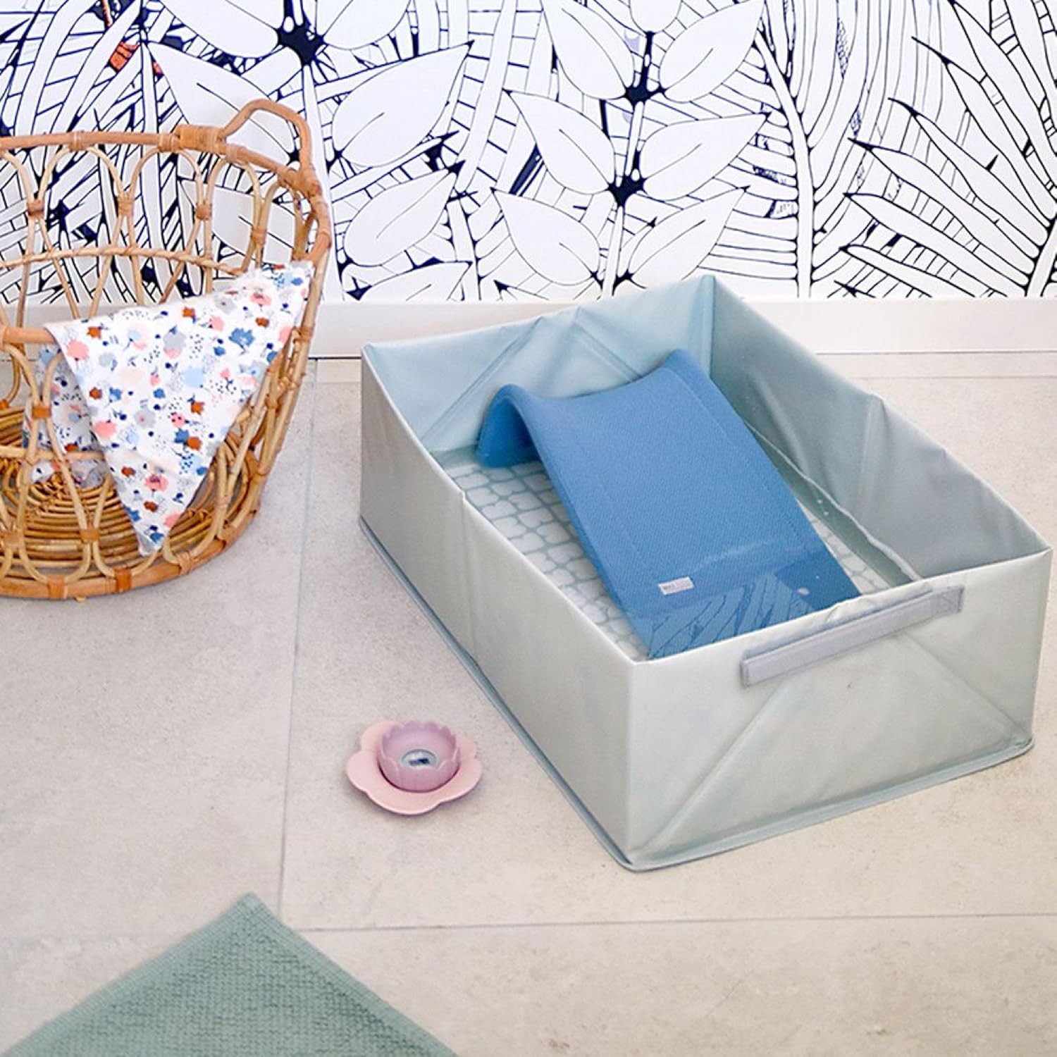 Béaba Vasca da Bagno Pieghevole per Bambini, Blu - immagine 2