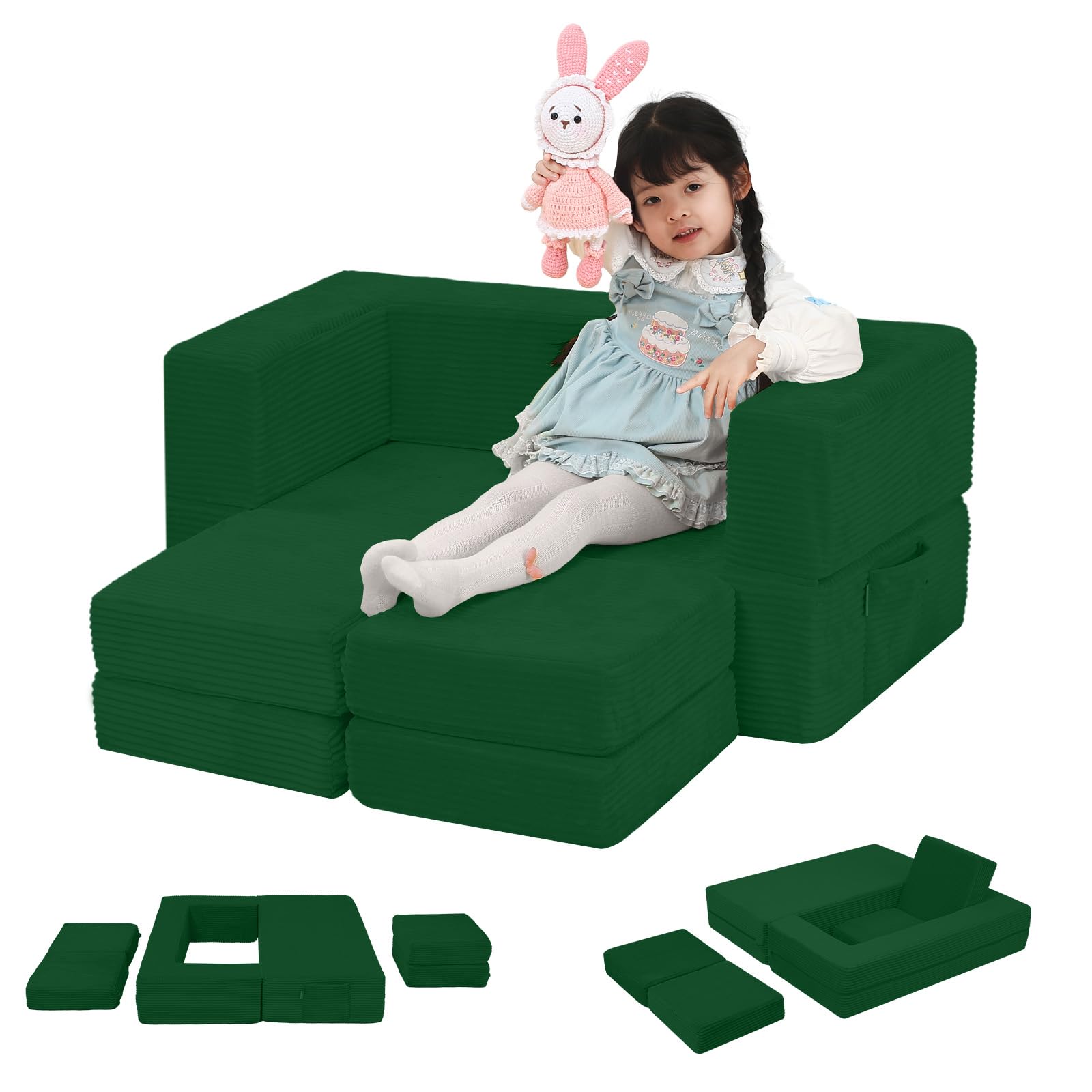 Memorecool Cord - Divano Gioco per Bambini in Gommapiuma