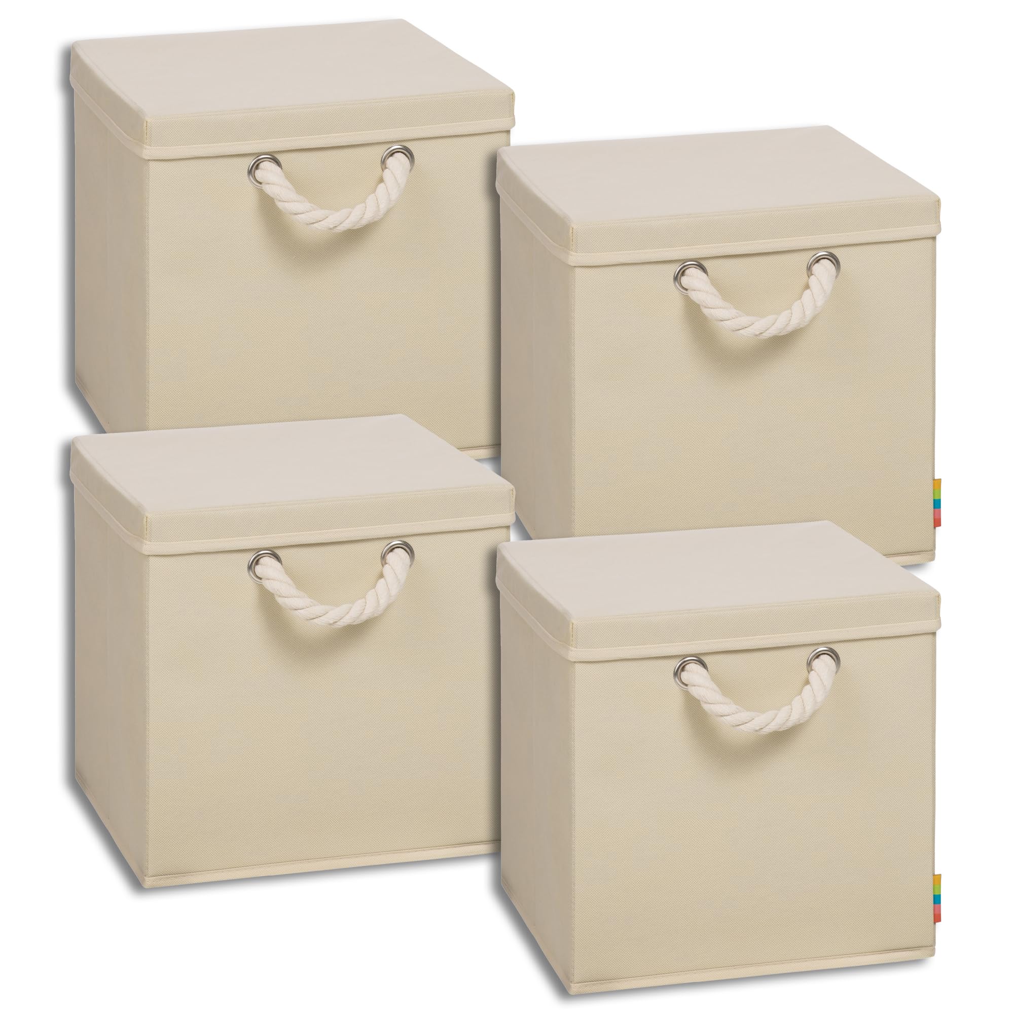 Storanda Set 4 Scatole Portaoggetti Pieghevoli 31x31x30 cm