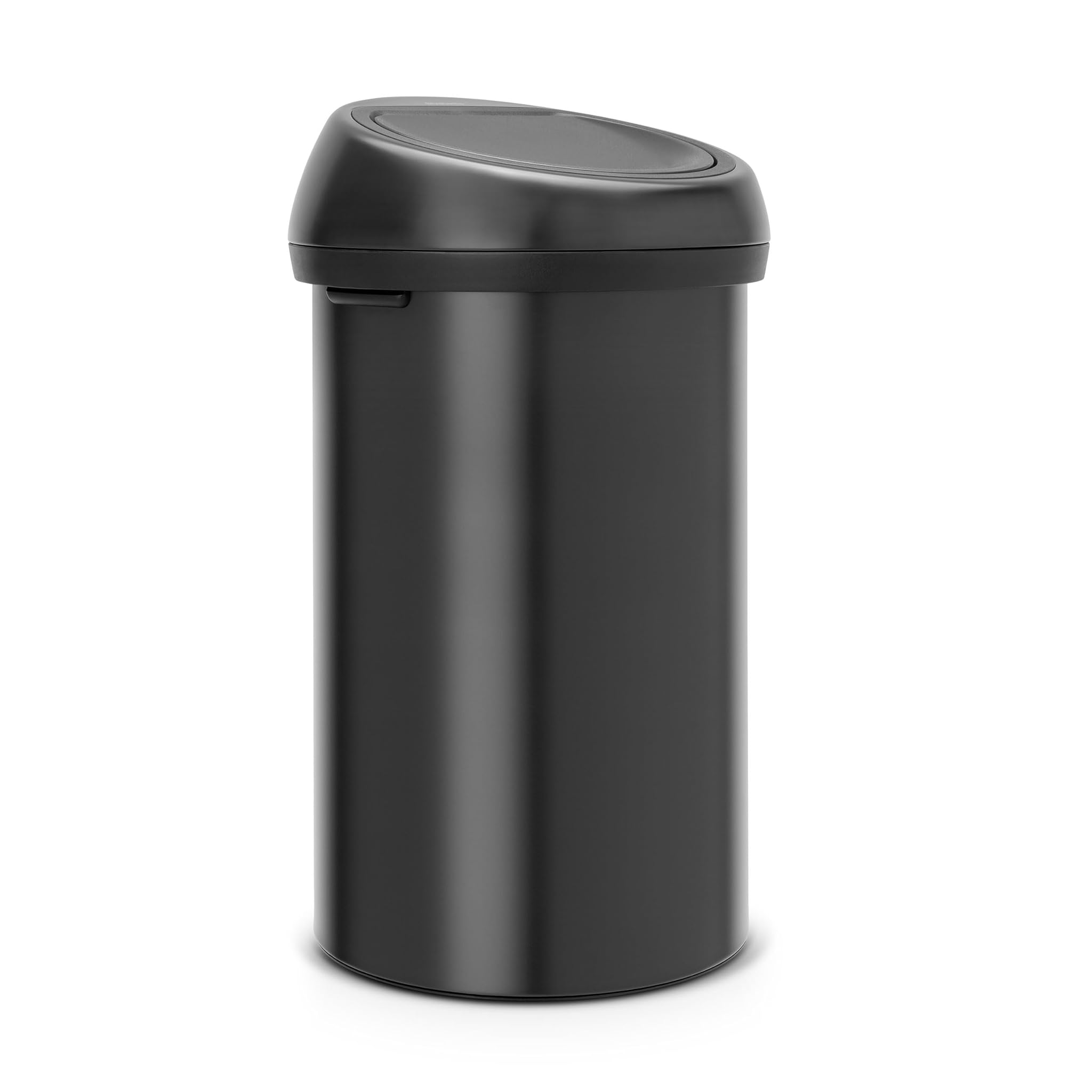 Brabantia Touch Bin Pattumiera in Acciaio, Coperchio Nero Opaco, 60 L, Nero Opaco