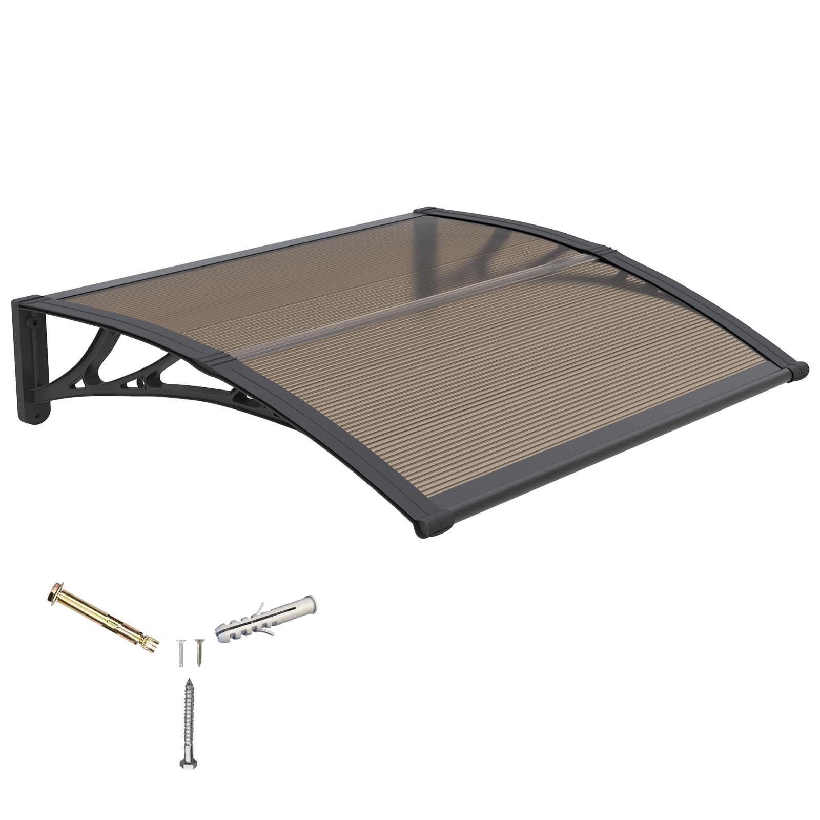 Pensilina Tettoia per Porta Balcone 120x100cm in Policarbonato